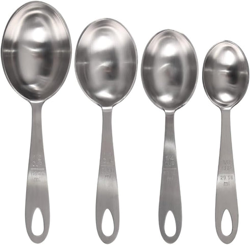 Lindy's MPC4 4-Piece Stainless Steel Measuring Scoop Set,Silver, 9 inches long...