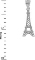 Fine 925 Sterling Silver Eiffel Tower Charm Pendant...