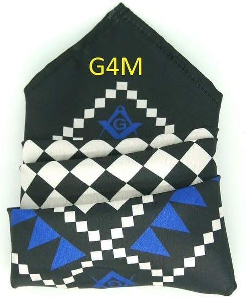 FREEMASONS Masonic Handkerchief Craft Pocket Square with SC&G...