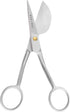 Applique Pelican Duckbill Blade 5.8 Inch - Double Bent Curved Offset Handle Scissors with Pouch Sleeve for Embroidery, Fabric, Thread, Knitting, S...