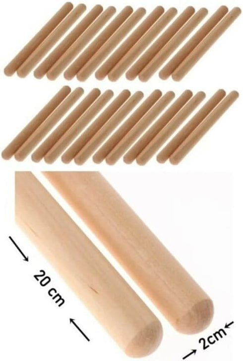 Premium Wooden Rhythm Sticks for Kids - Set of 8 Musical Sticks for Music Education and Creative Expression - Lummi Sticks Musical Instruments Ide...