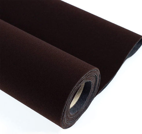 Self Adhesive Felt Fabric,Soft Velvet Sticky Back Felt for Jewelry Box and Drawer Liner,DIY Velvet Fabric for Art & Crafts(17.7" x78.7", Dark Brow...
