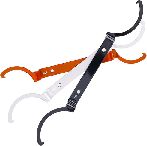 3pcs Conduit Lockout Wrench Set, 1/2&3/4&1in Coilover Wrench Loosen or Tighten Locknuts C-Shape Spanner Wrench for Tight Spaces Tightening Or Loos...