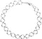 Verona Jewelers Sterling Silver Italian Beaded Circle Link Bracelet and Anklet - Round Link Bracelet with Beads, Silver Charm Bracelet...