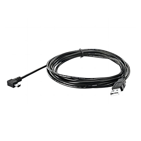 3M USB A to Mini B USB Cable 90 Degree Data Sync Charge Cord with 5 pcs Wiring Clips for Nextbase Dash Cam Car GPS Navigator DVR Digital Camera (R...