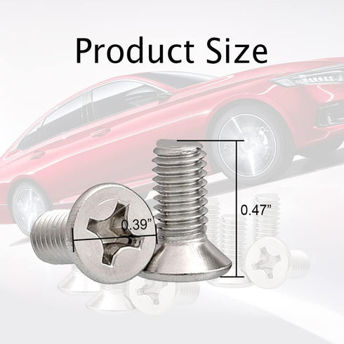 8PCS Stainless Steel Brake Disc Rotor Screws, Retaining Hardware Bolts Screw Kit for Front and Rear, 93600-06014-0H Brake Disc Screws Replace for ...