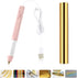 Heated Gold Foil Pen & Glimmer Heat-Activated foil Roll Sets for Card Making Scrapbooking Tool Kits Calligraphy Tip 2.5x0.35mm Scrapbooking Drawin...