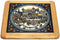 Jerusalem City Walls and Old City View Armenian Ceramic Trivet hot Plate - Large (6 inches or 15cm in Diameter) - Asfour Outlet Trademark...