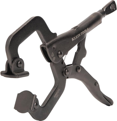 Klein Tools 38620 C-Clamp Locking Pliers with Swivel Pad Jaws, Intuitive Thumb Knob, Adjustable Clamp for Home, Shop, Woodworking, 6-Inch...