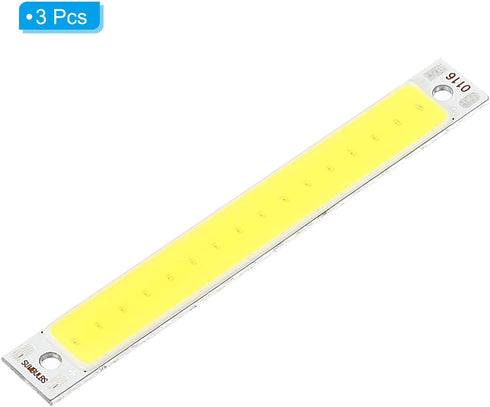 PATIKIL 1W DC 3-3.7V LED Chip Bulb,Aluminum COB Lamps Bulb White Light 6500K 100LM 300mA 60x8mm for Home Reading, Landscape Light - 3 Pack...