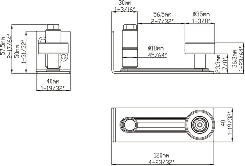Brushed Stainless Steel Barn Door Floor Guide,8 in 1 Floor Guide Bottom Adjustable Roller,Noise Reduction,Flush Design Bottom Flat Barn Door Floor...
