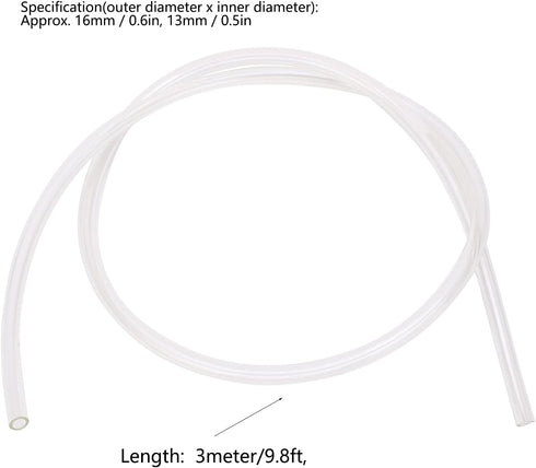 Hilitand Flexible Pneumatic Hose Thick Pipe Air Compressor TPU Tube Pipe,16x13mm ODxID,Good Flexibility, Suitable for Various Environments (#2), T...