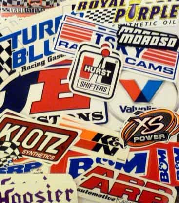 Racing Decal Sticker 26 Piece Assortment Pack in Pairs by Crash Daddy...