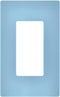 Light Blue Light Switch Cover Receptacle Outlet Wall Plate 1 Gang Screwless Decorator Wallplates Cover Home Decor H4.6xL2.9 inch...