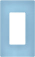 Light Blue Light Switch Cover Receptacle Outlet Wall Plate 1 Gang Screwless Decorator Wallplates Cover Home Decor H4.6xL2.9 inch...