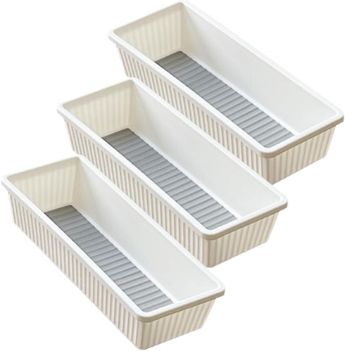 3 Pack Silverware Organizers For Kitchen Drawers - Silverware Tray for Kitchen Drawer Storage - Utensil Organizer for Cutlery, Silverware & Utensi...
