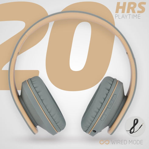 PowerLocus Bluetooth Headphones Over Ear, Wireless Headphones with Microphone, Foldable Headphone, Soft Memory Foam Earmuffs & Lightweight, Micro ...