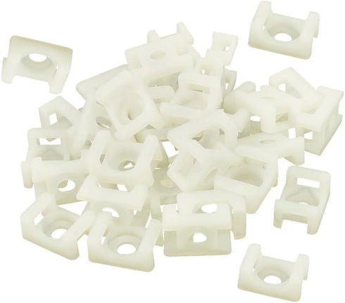 iexcell 100 Pcs White 4.5mm Cable Tie Mount Wire Buddle Saddle Holder...