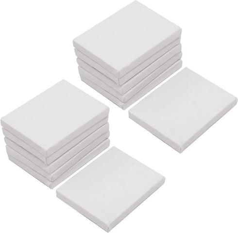 Mini Stretched Canvas 3.5x2.75 Inch Small Blank Canvas Pack of 12...
