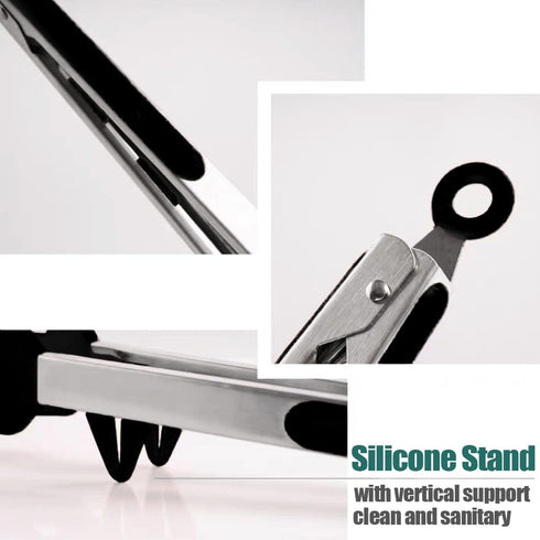 Kitchen Tongs, 9 Inch Tongs for Cooking with Silicone Tips, Food Grade Small Silicone Tongs, Mini Serving Tongs for Nonstick Pans, BBQ, Salad, Set...
