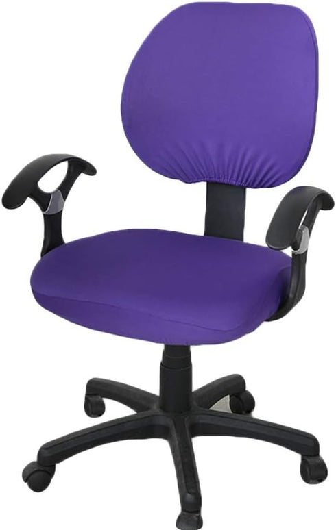 TOPINCN Office Computer Chair Covers, Split Stretchable Seat Cover Universal Split Rotating Swivel Chair Slipcover Protector 2 Piece, Office Chair...
