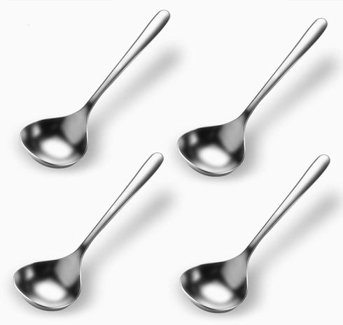 18/8 Stainless Steel Mini Ladle Deep Soup Spoon - 6.7inch (4 Packed)...