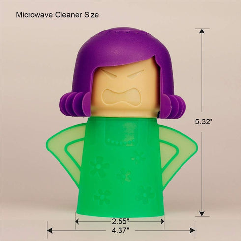 Asltw Angry Mama Microwave Oven Cleaner, Fast Action Steam Kitchen Gadget, Just Add Vinegar and Water (Green)...