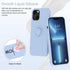 MOCCA Compatible with iPhone 13 Case 6.1 inch with Ring Kickstand | Liquid Silicone | Microfiber Liner | Anti-Scratch Full-Body Shockproof Protect...