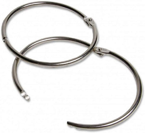 3Inch (12 Pack) Loose Leaf Binder Rings, Nickel Plated Steel Binder Rings, Keychain Key Rings, Metal Book Rings, Silver, for School, Home, or Offi...