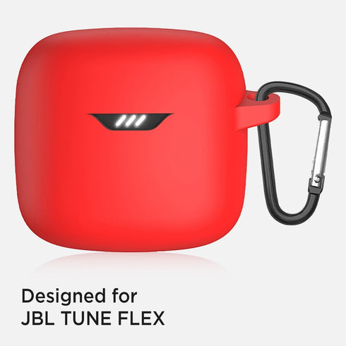 Miimall Compatible JBL Tune Flex Protective Silicone Case Cover, Red...