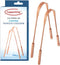 Pure Copper Metal Tongue Cleaner Set of 2 Pack for Adults Tongue Scraper Easy to Use, Ayurvedic Tongue Cleaners for Better Oral Care & Hygiene wit...