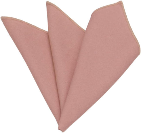 Mens Solid Linen Tie Set : Slim Necktie with Matching Pocket Square (Coral)...