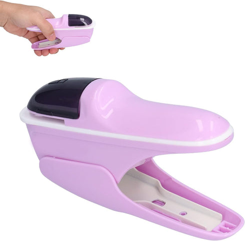 Stapler, paper stapler without staples, Desk Stapler Staple Free Stapler Environmentally Friendly ABS Stapler Safe for Office Documents (Purple)...