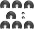 7pcs Semi Circular Oscillating Saw Blades for Cutting Wood Plastic Soft Metal, 3-1/2 Inch (88mm) Oscillating Multitool Quick Release Saw Blades Fi...