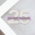 Pearl Number 25 Silver Soror Pin Pink And Green Sorority Greek Letters Lady Brooch Gifts Sisterhood Jewelry...