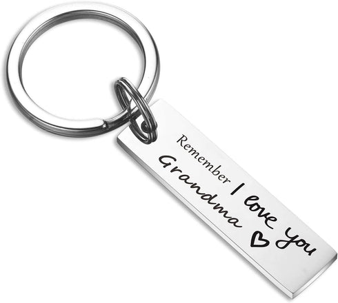 TGCNQ Grandma Mothers Day Gifts: Remember I Love You Keychain, Grandma Birthday Gift from Grandson Granddaughter...