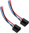 Headlight Wire Socket Connector, 2 Pcs H4 Male/Female Power Plug, 3 Wire Way Automotive Waterproof Electrical Connectors, Light Holder Wiring Pigt...
