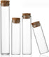 12Pcs 15ML 0.5OZ Mini Glass Bottles Small Tubes Jars Test Tube with Cork Stopper Wish Bottles Message Bottles Tiny Glass Vials Jars for DIY Craft ...