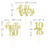 24 Pcs Gold Glitter 50th Birthday Cupcake Toppers for 50th Birthday Celebrating Party Decorations...