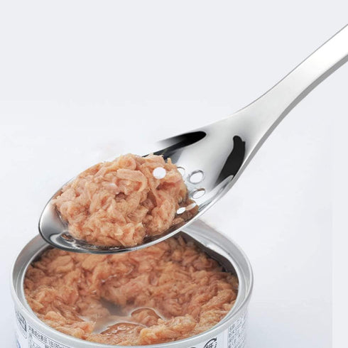 AOOSY Small Slotted Spoons,Modern Stylish Thick Heavy-weight Short handle Stainless Steel 10 Holes Durable Caviar Spoon for Soup Cereals Dips Curr...