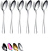 Berglander Teaspoons 6.5" Set of 6, Stainless Steel Shiny Polish Tea Spoons Silverware, Tea Spoon Small Dessert Spoon Teaspoon Sturdy And Easy To ...