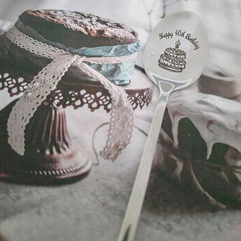 Happy 40th Birthday Spoon Gifts for Women Men 40 Yr Old Birthday Gift for Aunt Brother 40 Years Old Birthday Gifts Men Women 40 Th Birthday Gift f...