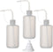 Hyber&Cara Safety Wash Bottle 3Pcs 250ml Plastic Squeeze Bottle with Cap for Lab Plant Watering Tattoo Wash Bottle with 1Pc Silicone Funnel...