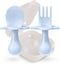Grabease Baby Feeding Self Feeding Baby Utensils Baby Fork and Spoon, BPA-Free & Phthalate-Free for Baby & Toddler, 1 Set, blue...