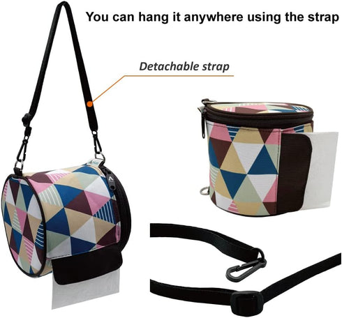 Olve Toilet Paper Holder Roll-Tissue Dispenser Cat Proof Roll Paper Cover Portable and Foldable Storage Bag for Camping Outdoor Tent Home Office (...