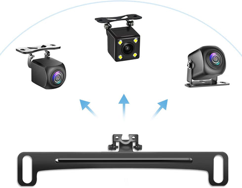 Back Up Camera License Plate Mount,(2PCS)PixelMan Universal Metal Backup Camera Mount,Back Camera Rear Cam Holder,Automotive Dash Cam Rear View Ca...