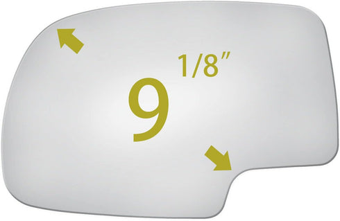 Mirror Glass Replacement fit for 1999-2006 GMC SIERRA CHEVY SILVERADO 2000-2006 GMC YUKON CHEVY SUBURBAN TAHOE Driver Left Side Flat Glass With Ad...
