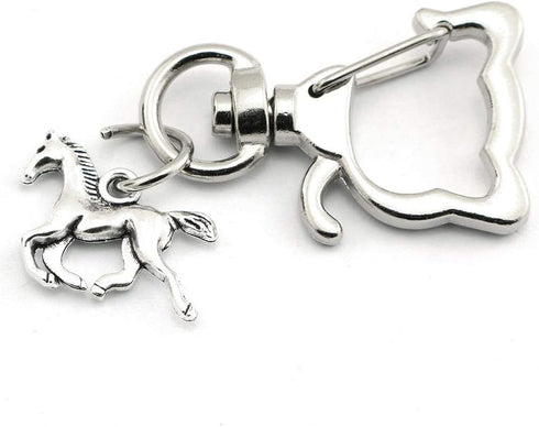 50pcs Horse Charms Pendants Alloy DIY Bracelet Necklace Jewelry Making Craft Accessories 20x15mm (Antique Silver)...