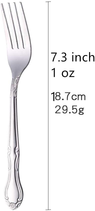 Stainless Steel Kitchen Dinner Forks 12-Piece Dinner Fork Set 7.3-inch Stainless Steel Table Forks Classic Flatware Silverware Sets Cutlery Utensi...