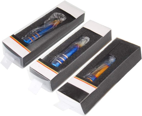Aluminum Weighted Shift knobs, Universal Burnt Blue Long Shift knobs Automatic Manual Vehicles Lever Cover Head Shift Knobs 5 Inch with 3 Threaded...
